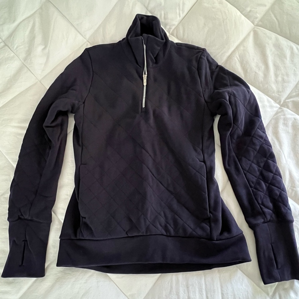 Lululemon Quilted Pullover in Navy Blue, Size 4